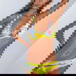 Moteriškas violetinis maudymosi kostiumėlis su kaušeliais Soft