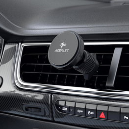 Automobilinis magnetinis laikiklis su belaidžiu įkrovikliu 15W Acefast juodas