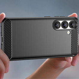 Dėklas telefonui juodas silikoninis atsparus smūgiams Xiaomi Redmi Note 14 Pro