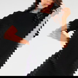 Suknelė juoda laisvo kirpimo su trumpomis rankovėmis Infinite You