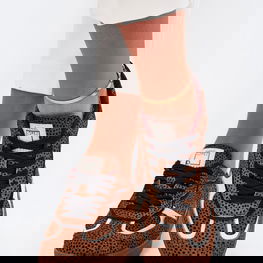 Moteriški rudi laisvalaikio batai su raštuotu veliūru Daniel Lopez