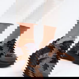 Moteriški juodi odiniai platforminiai laisvalaikio batai Big Star