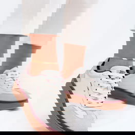 Moteriški odiniai laisvalaikio batai balti-pilki Big Star