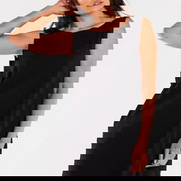 Suknelė be rankovių juoda laisvo kirpimo kasdienai Infinite You