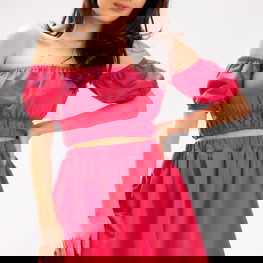 Mini sijonas rožinis medvilninis kasdienai Infinite You