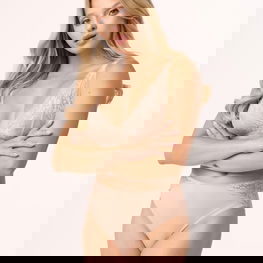 Kelnaitės kūno spalvos su nėriniais kasdienai Babell