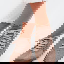 Laisvalaikio batai smėlio spalvos zomšiniai suvarstomi kasdienai