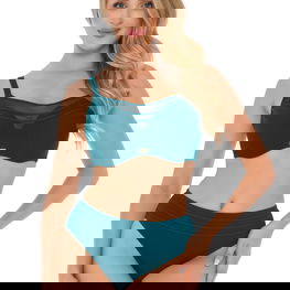 Maudymosi kostiumėlis dviejų dalių tamsiai žalias su aukštu liemeniu Barontex