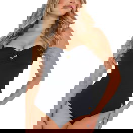 Maudymosi kostiumėlis juodas vientisas be petnešėlių Barontex