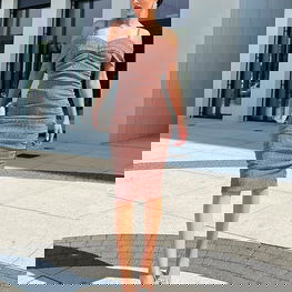 Suknelė auksinė midi su raukiniais vakarui GEORGINIA