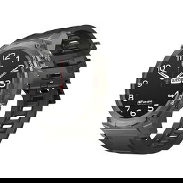 Išmanusis laikrodis juodas su silikoniniu dirželiu kasdienai HiFuture