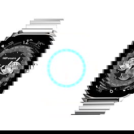 Išmanusis laikrodis sidabrinis su metaline apyranke HiFuture