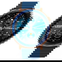 Išmanusis laikrodis mėlynas su silikoniniu dirželiu HiFuture Aurora