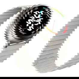 Išmanusis laikrodis sidabrinis su silikoniniu dirželiu HiFuture Aurora