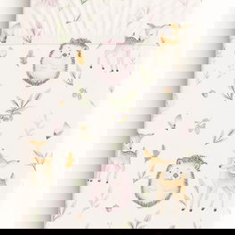 Paklodė kūdikiui su miško gyvūnais, medvilninė 120x60 cm