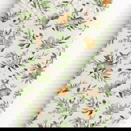 Paklodė kūdikiui su miško gyvūnais, medvilninė, 120x60 cm