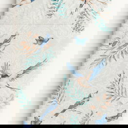 Paklodė kūdikiams su mėlynais paukšteliais, medvilnė, 120x60 cm