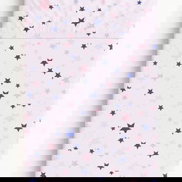 Paklodė kūdikiui rožinė su mėlynomis žvaigždutėmis, medvilninė 140x70 cm