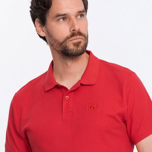 Vyriški paprasti polo marškinėliai - raudoni