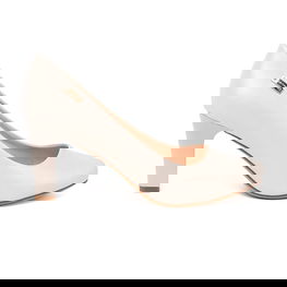 Batelių aukštakulniai smėlio spalvos su stambiu kulnu Sergio Leone