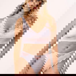 Kelnaitės braziliško stiliaus baltos su nėriniais kasdienai Babell