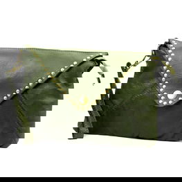 Odinė rankinė žalia su kniedėmis kasdienai VS