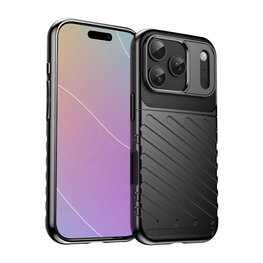 Dėklas juodas atsparus smūgiams iPhone 17 Pro Max Thunder Case