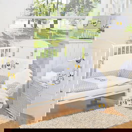 Kūdikio patalynės komplektas pilkas su pelėdžiukais 135x100 cm, 3 dalių