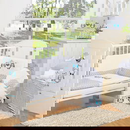 Kūdikio patalynės komplektas su apsauga pilkas su pelėdžiukais 135x100 cm