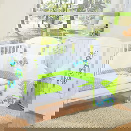 Kūdikio patalynės komplektas žalias su pelėdžiukais 135x100 cm My Sweet Baby