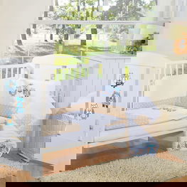 Kūdikio patalynės komplektas smėlio spalvos su pelėdžiukais, 135x100 cm, 3 dalių