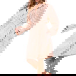 Chalatas rausvas veliūrinis su kišenėmis kasdienai Robin