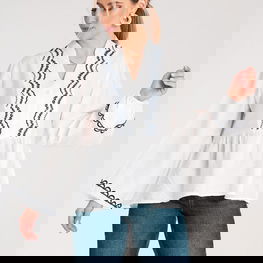 Palaidinė moteriška balta su siuvinėjimu Figl