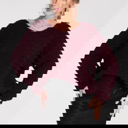 Megztinis moteriškas bordo pūkuotas Figl