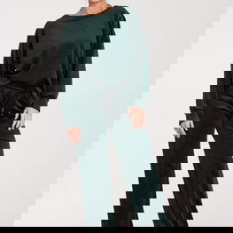 Kostiumas moteriškas tamsiai žalias veliūrinis Figl