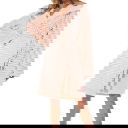 Chalatas moteriškas šviesiai rožinis veliūrinis L&L