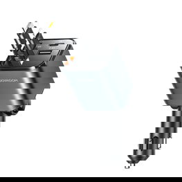 Automobilinis kroviklis 30 W su 4 jungtimis ir integruotais laidais