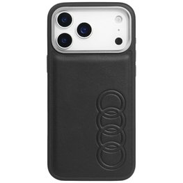 Telefono dėklas iPhone 17 Pro juodas eko oda (PU) MagSafe Audi TT