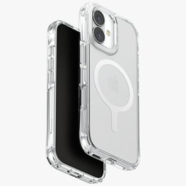 Telefono dėklas iPhone 17 skaidrus blizgus MagSafe Uniq