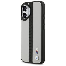 Telefono dėklas iPhone 17 pilkas perforuotas MagSafe BMW M