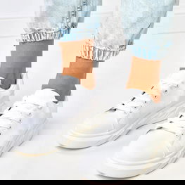 Sportbačiai moteriški balti platforminiai Rosier