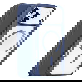 Telefono dėklas iPhone 17 Pro Max mėlynas su magnetu MagSafe