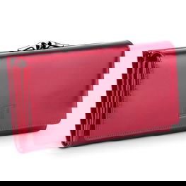 Piniginė moteriška raudona natūrali oda VerMari