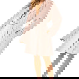 Chalatas moteriškas šviesiai rožinis su gobtuvu L&L