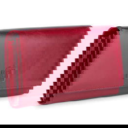 Piniginė moteriška raudona natūrali oda VerMari