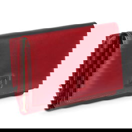 Piniginė moteriška raudona natūrali oda VerMari