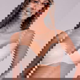 Kūno spalvos moteriška liemenėlė su pakietinimu Ava