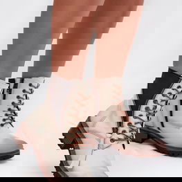 Pašiltinti smėlio spalvos moteriški aulinukai Vinceza 58559