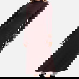 Ruda suknelė ilgomis rankovėmis