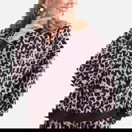 Moteriškas leopardinis džemperis